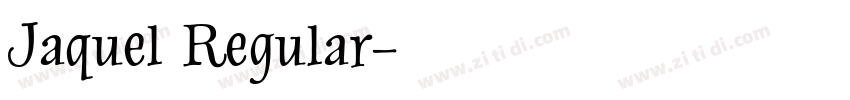 Jaquel Regular字体转换